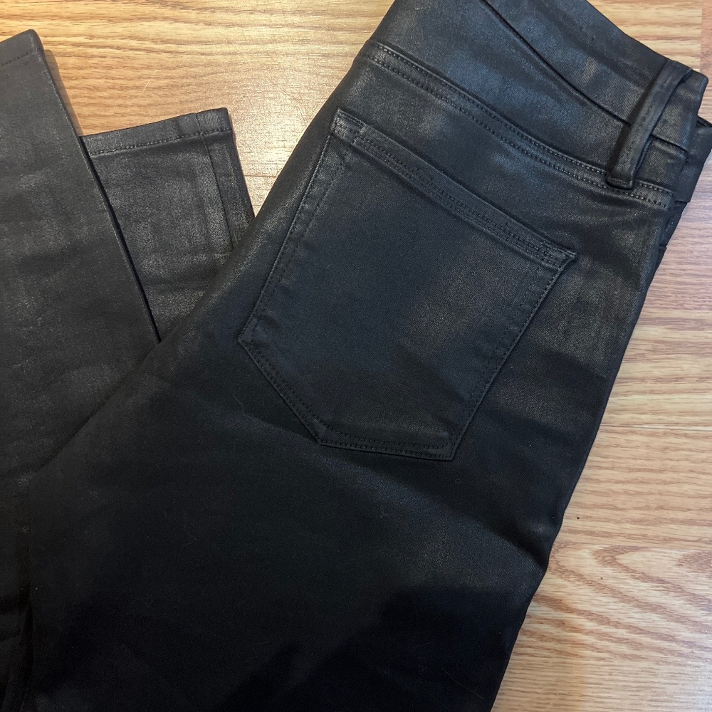 Good American Good Legs Coated Jean Black 001